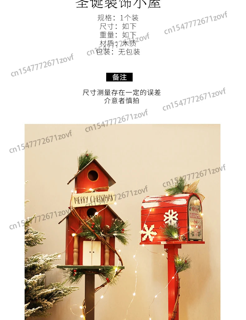Christmas Decorations Small House Mailbox