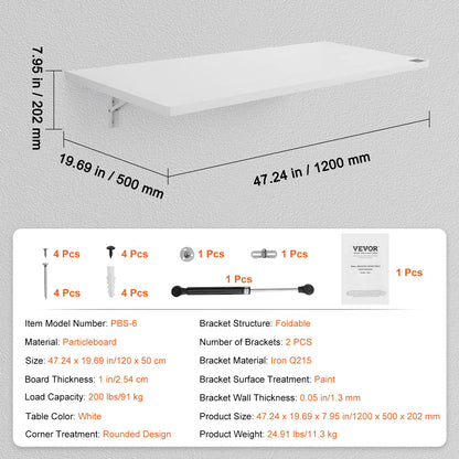 Wall Mounted Folding Table Drop Leaf