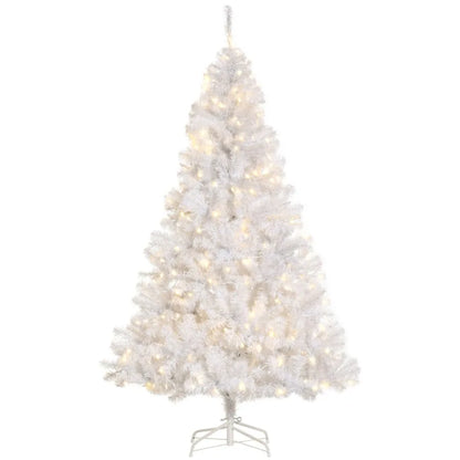 6 ft Tall Prelit Christmas Tree Douglas Fir Artificial Christmas Tree with Realistic Branches 250 Warm White LED Lights and 100