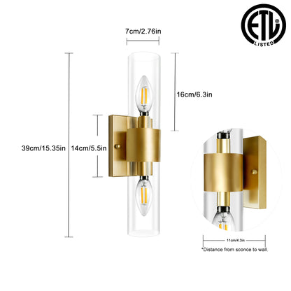 Metal Wall Sconces  for Bedroom Bathroom