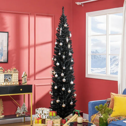 8' Artificial Pencil Christmas Tree Slim Xmas Tree