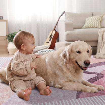 Area Rugs for Living Room, Machine Washable Vintage Rug,