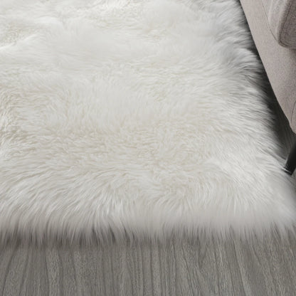 Faux Fur Sheepskin Area Rug Bedroom Blanket Living Room