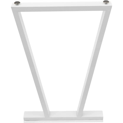 28Inch White Metal Table Legs, 2pcs Trapezoidal Table