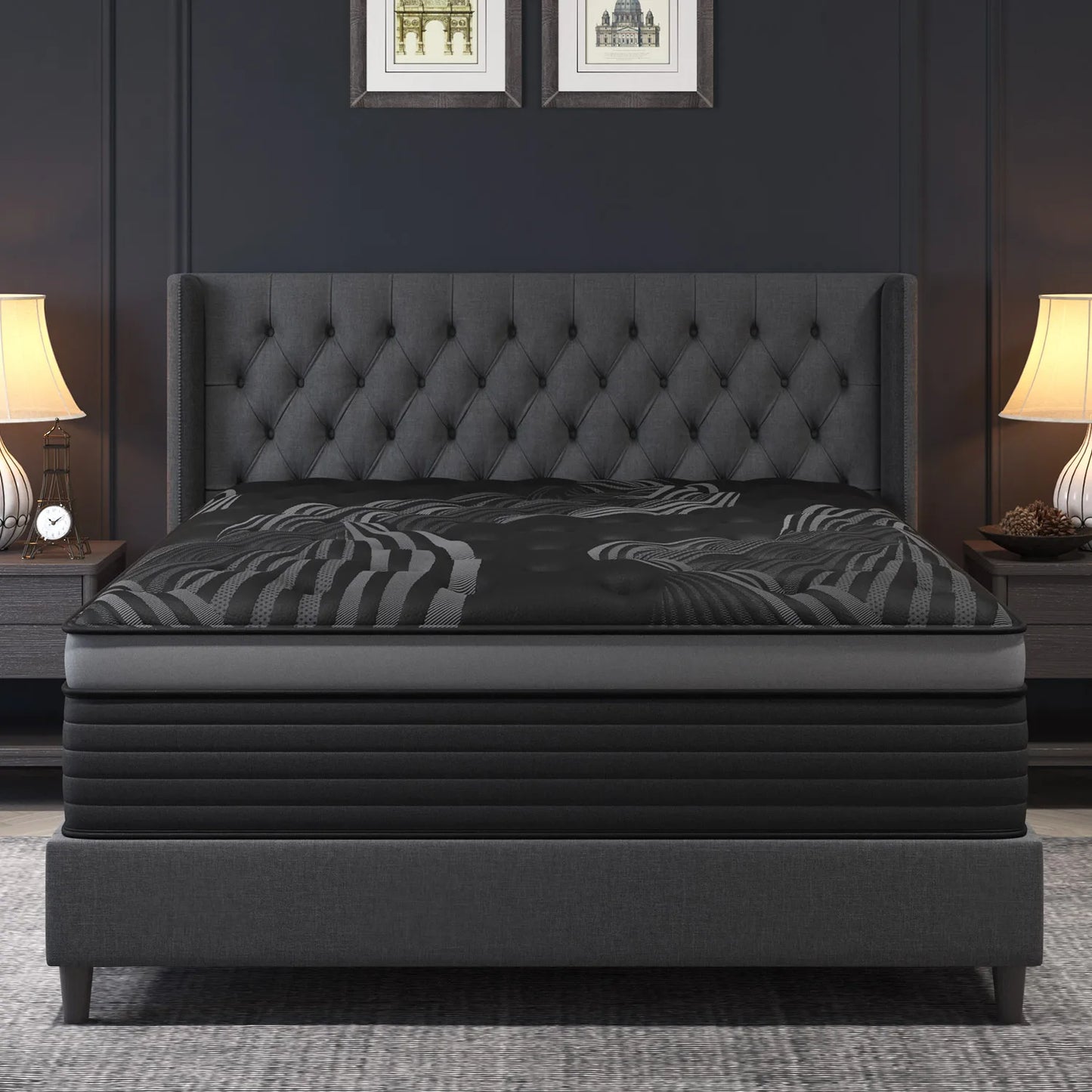 Gel Memory Foam Hybrid Pocket Spring Mattress Twin Full Queen King Bed Mattress