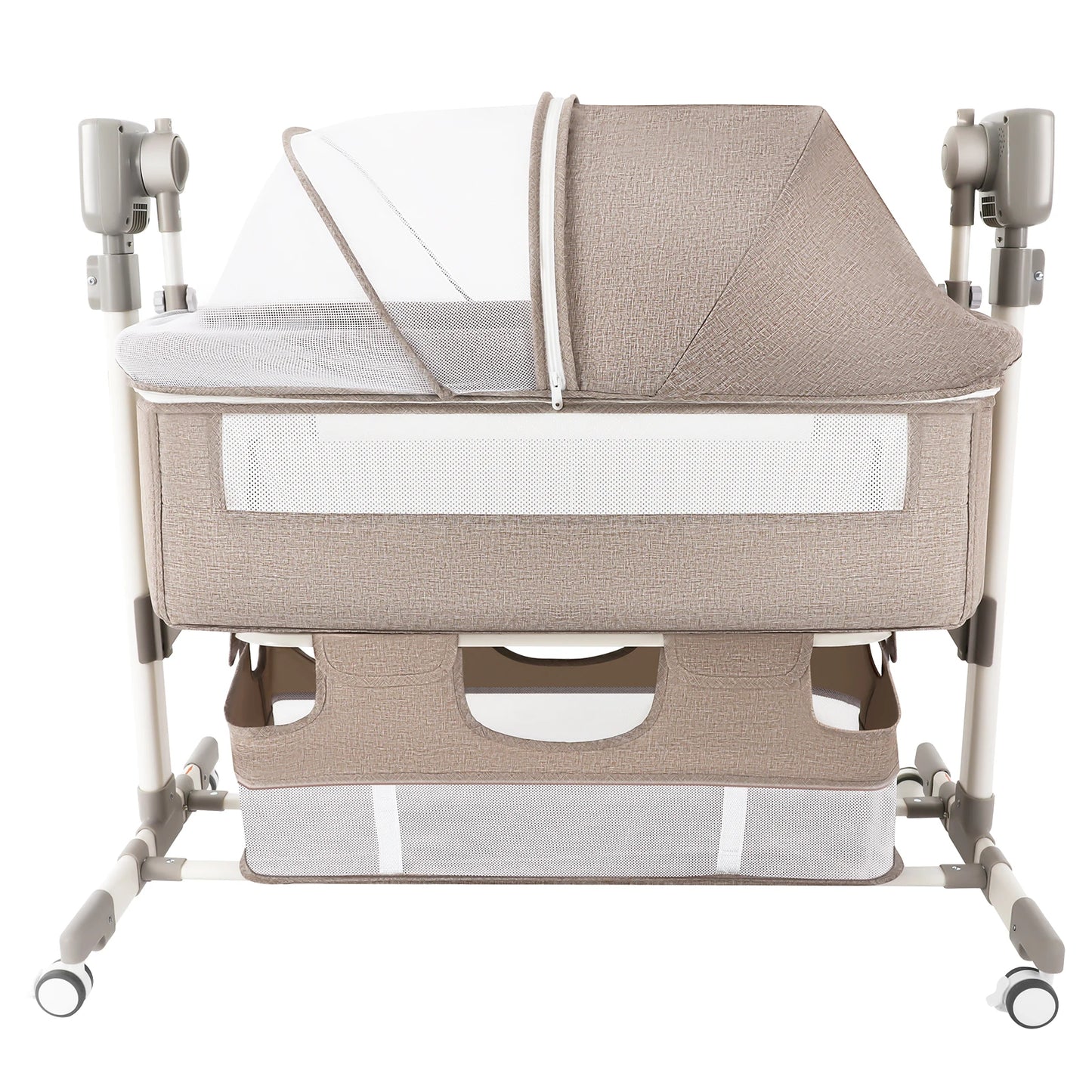 Portable Baby Bed Height Adjustable Bedside Sleeper Music Play