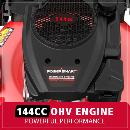 21 In. Gas Lawn Mower, 144cc 2-in-1 Mulching Push Mower With 6-Positions Height Adjustment, High Rear Wheels, Gardening Supplies