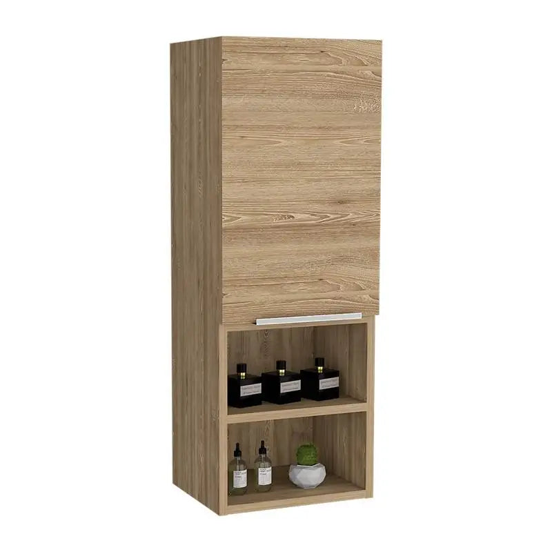 Medicine Cabinet with Two Shelves, Pine Finish, Stylish Storage
