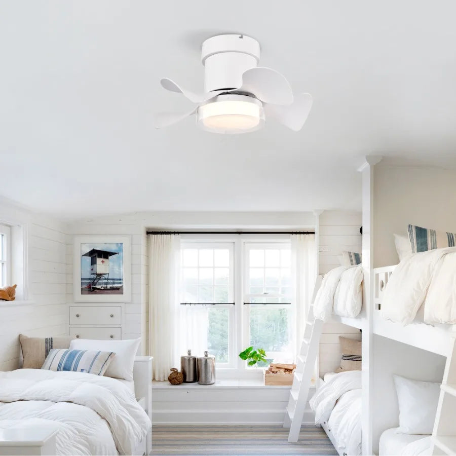 21 inch Ceiling Fan with 3 Color Temperatures Light and Remote Control DC Motor Powerful and low noise Small Space ceiling fan