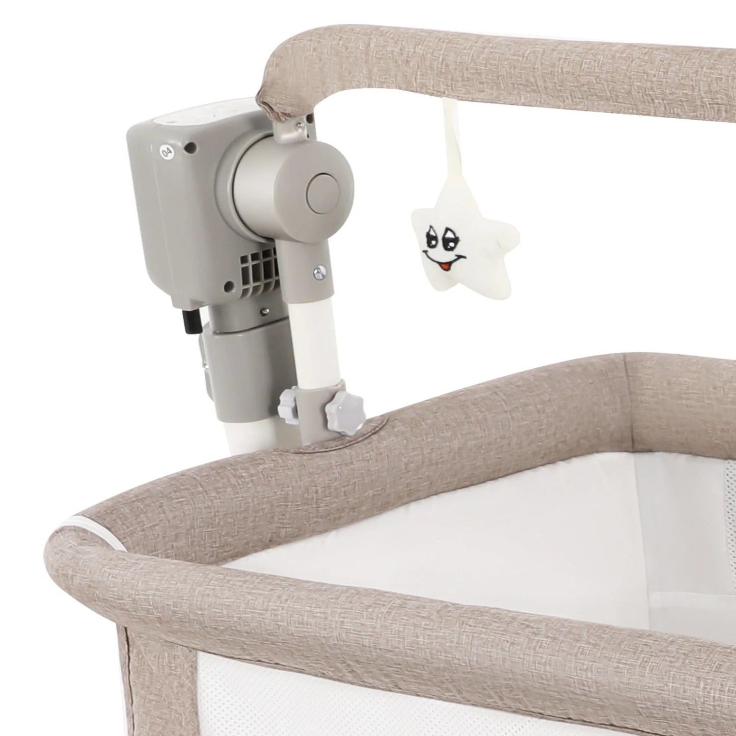 Portable Baby Bed Height Adjustable Bedside Sleeper Music Play