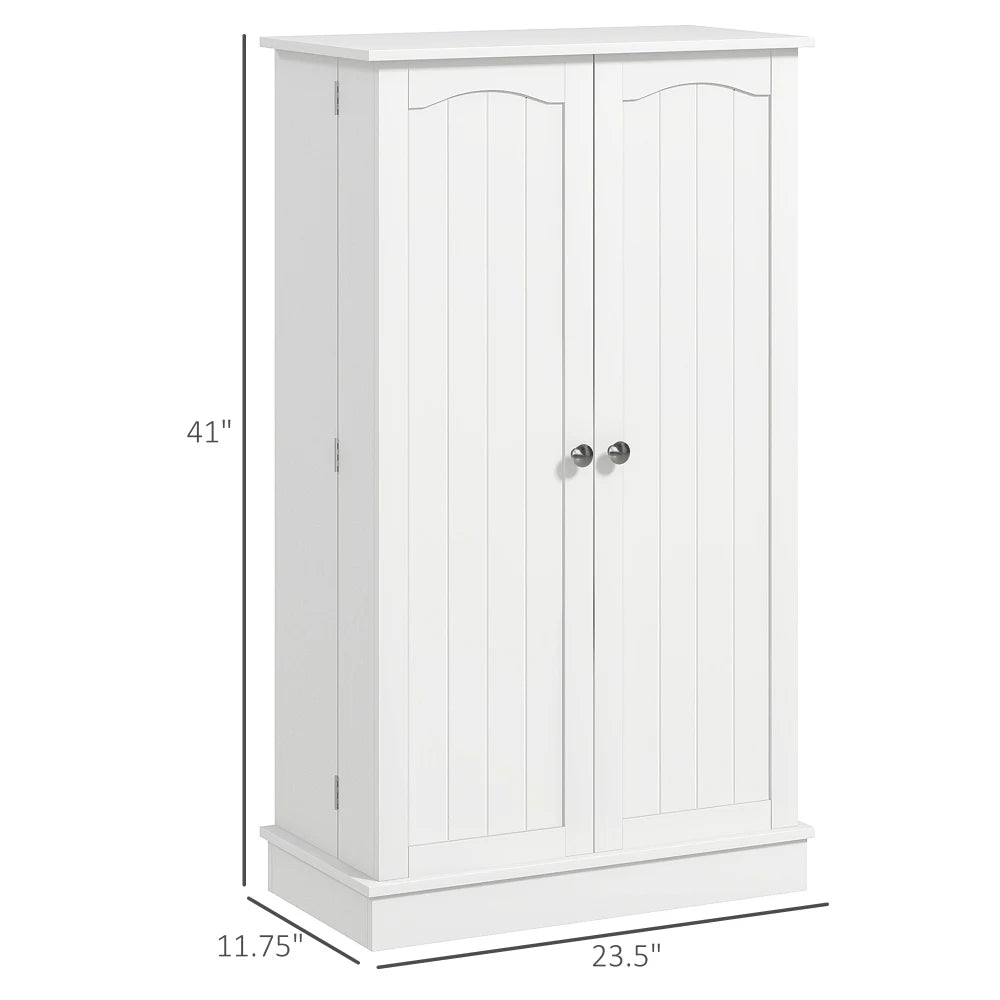 Kitchen Pantry Storage Cabinet W/ 5-tier Shelving 12 Spice Racks
