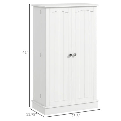 Kitchen Pantry Storage Cabinet W/ 5-tier Shelving 12 Spice Racks