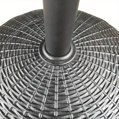 22 lb black round powder coated resin patio base