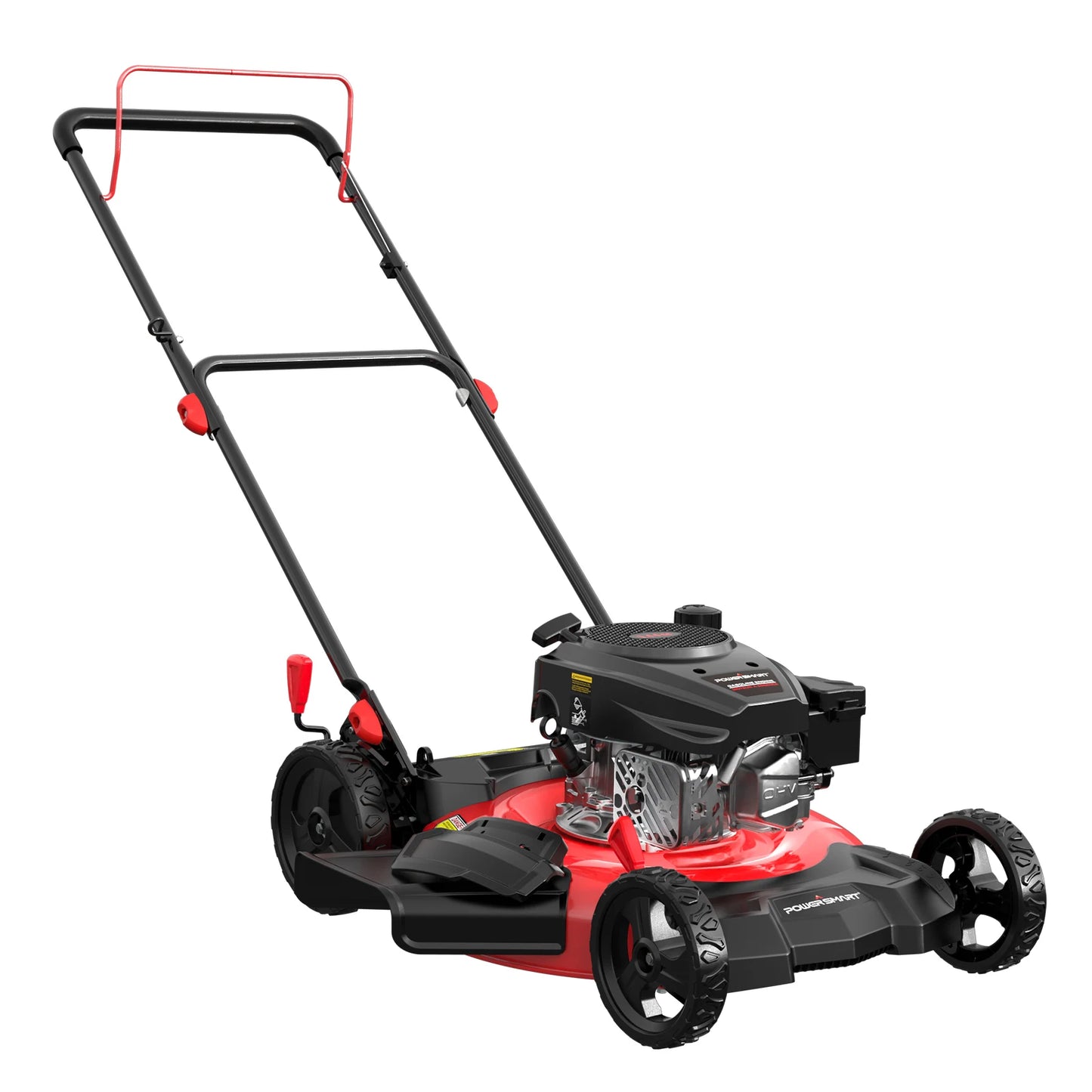 21 In. Gas Lawn Mower, 144cc 2-in-1 Mulching Push Mower With 6-Positions Height Adjustment, High Rear Wheels, Gardening Supplies