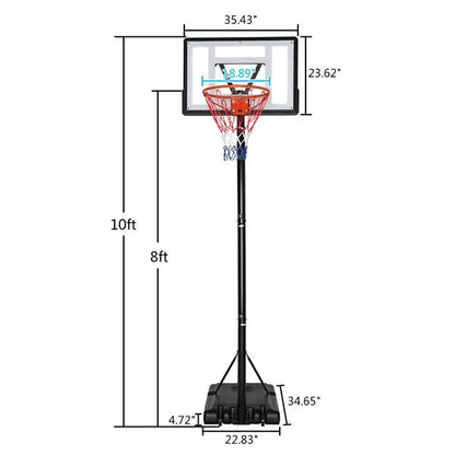 Basketball Hoop Outdoor Portable  Adjustable Height