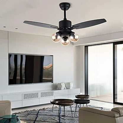 Ceiling Fan Lamp 3 Blades 3 Speed Fan for Bedroom Dining Room Home Office with Remote Control