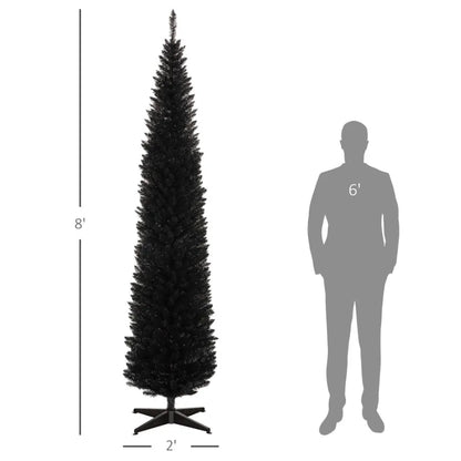 8' Artificial Pencil Christmas Tree Slim Xmas Tree