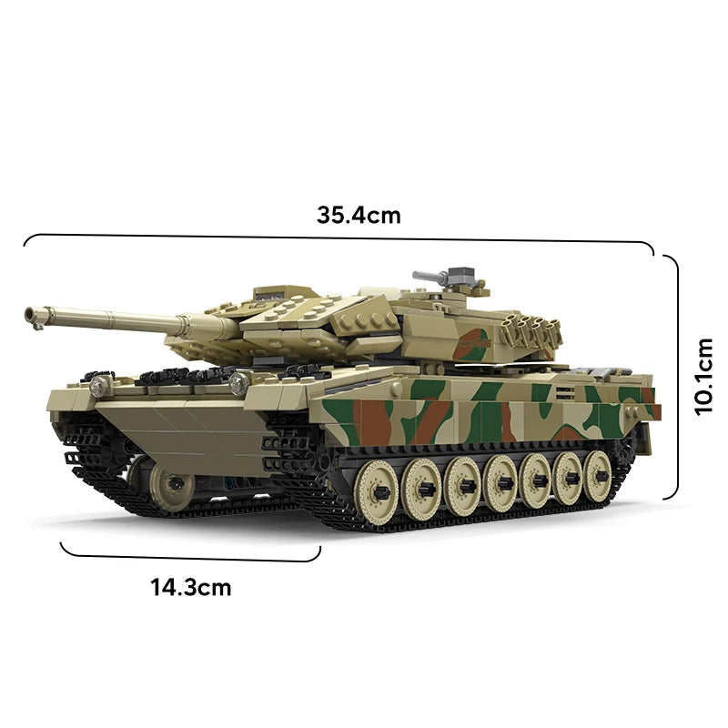 tank toy Technical The APP&RC Leopard 2 Tank Building Block Assembly Tank Brick Set Kids Christmas Gift