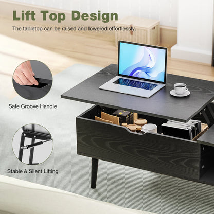 Desk Tea Dining Table Coffee Tables For Living Room 39.37"x19.7" Shelf Easy Lift Or Lower
