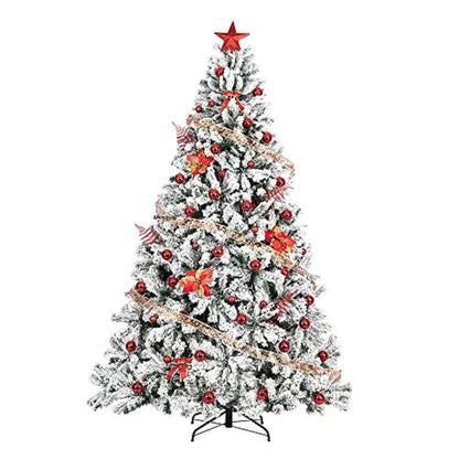 6FT Snow Flocked Hinged Artificial Christmas Tree
