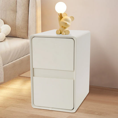 Modern Bedside Cabinet, Nightstand Storage Cabinet for The Bedroom, Side Table with 2-drawers, House Furnishings