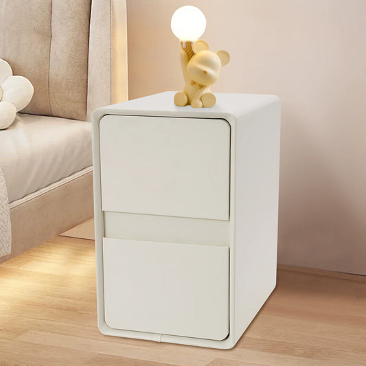 Modern Bedside Cabinet, Nightstand Storage Cabinet for The Bedroom, Side Table with 2-drawers, House Furnishings