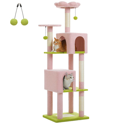 Cat Tree Tower with 4 Natural Sisal Scratching Posts