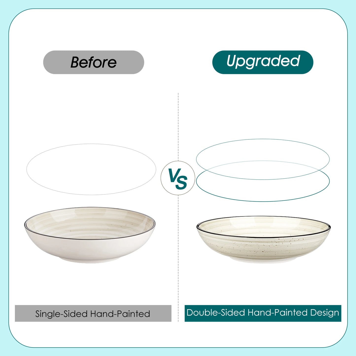Beige Plates Dinner Sets Ceramic Dinnerware Sets Hand painted Spiral