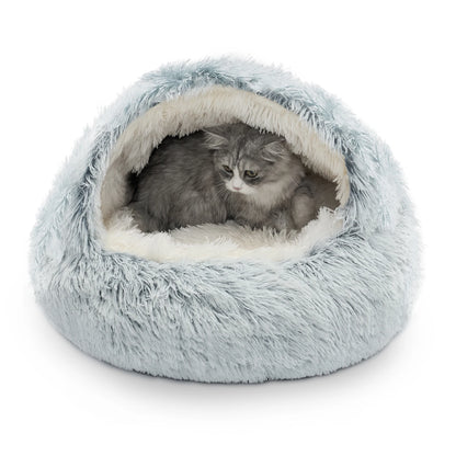 25'' Pet Cat Dog Lovely Cat Beds Nest Soft Comfortable Semi-enclosed Cat Nest Kennel indoor Pet house Supplies for Pet to Rest