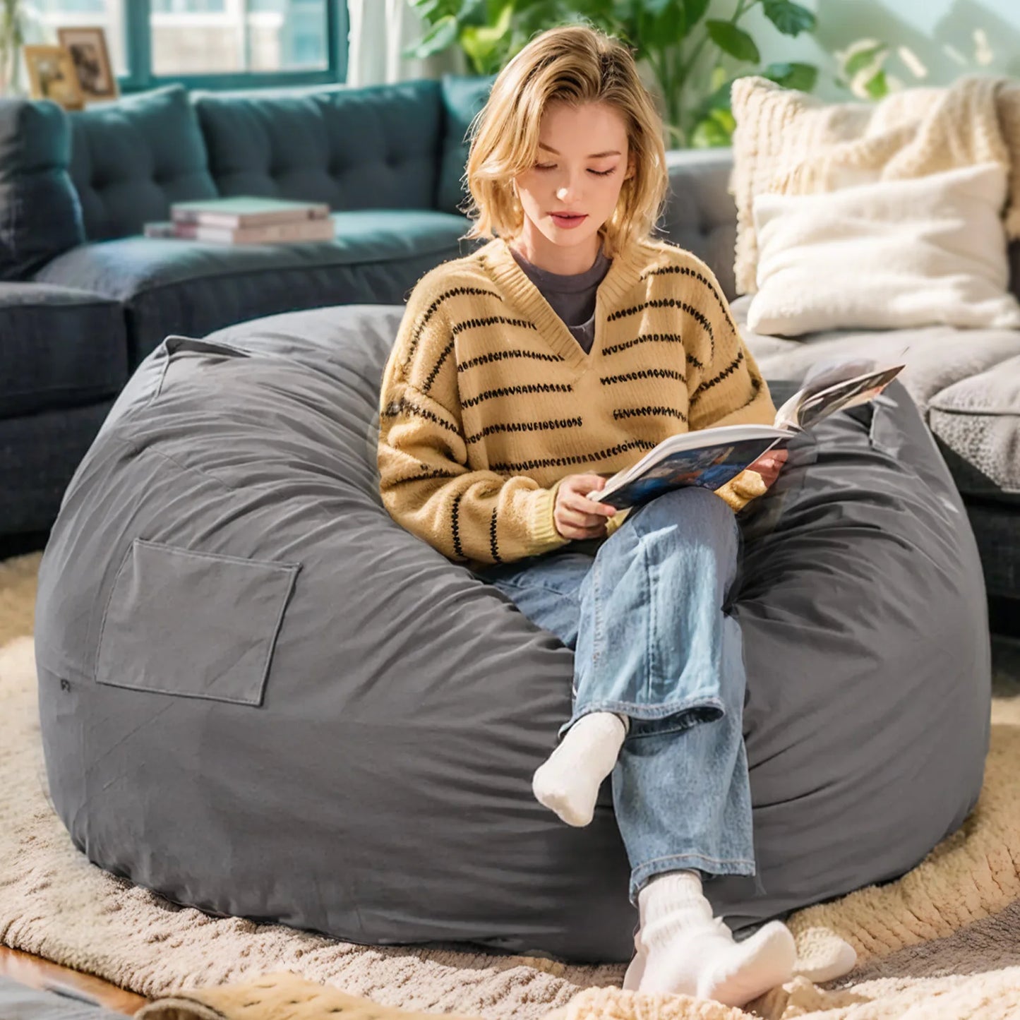 Bean Bag Chair for Gaming Reading