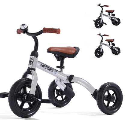 Toddlers Tricycle for Boy&Girl with Detachable Pedal