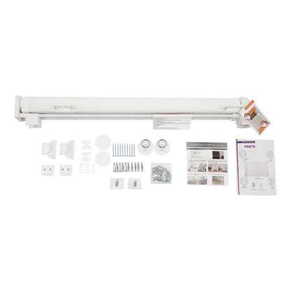 White/Black Iron Pet Fence 40-300cm Adjustable 84cm Height 10-40lbs Small Medium Dogs Indoor Safety Gate