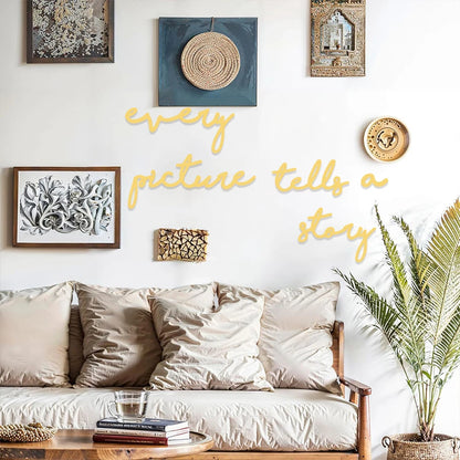 5pc Black Metal Wall Art Every Picture Tells A Story