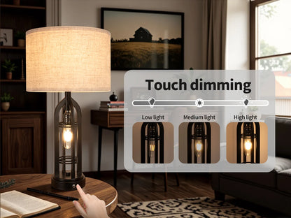 Industrial Retro Desk Lamp Night Light,3 Colors, Adjustable,