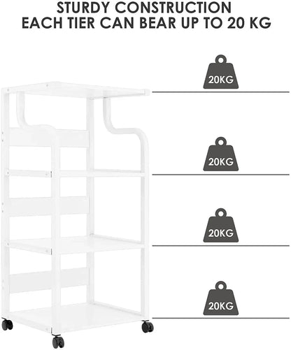 Homfa Mobile Printer Stand Scaner Rolling Cart Home Office Storage Organizer Rack Desk Organizers