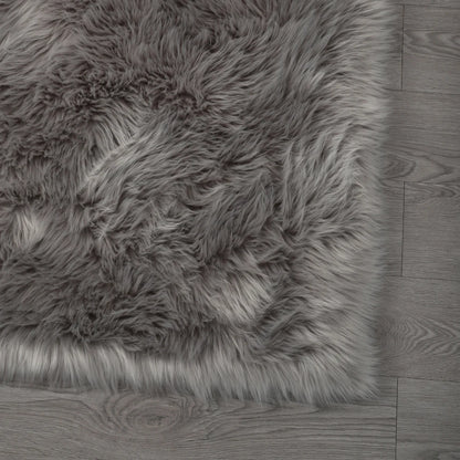 Faux Fur Sheepskin Area Rug Bedroom Blanket Living Room