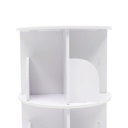 2-Tier Rotating Bookshelf: Stylish Design,