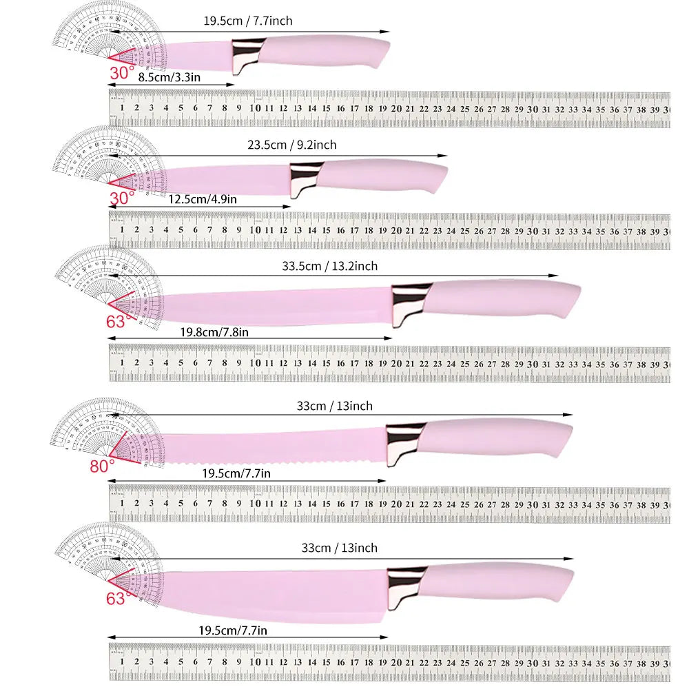 Silicone Utensil Set Non-Stick Heat-Resistant Cooking Kitchenware Chef Knife Easy-Clean Safe for Non-Stick Cookware