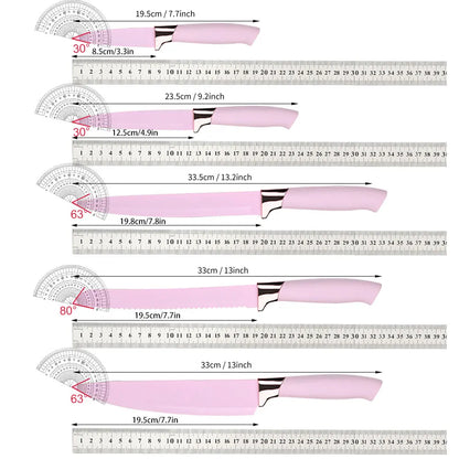 Silicone Utensil Set Non-Stick Heat-Resistant Cooking Kitchenware Chef Knife Easy-Clean Safe for Non-Stick Cookware