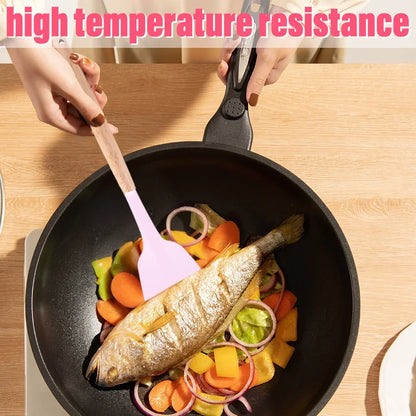 Kitchen Knives Heat-Resistant Non Stick Soup Spoon Cooking Set with Scissors Peeler Cut Meat