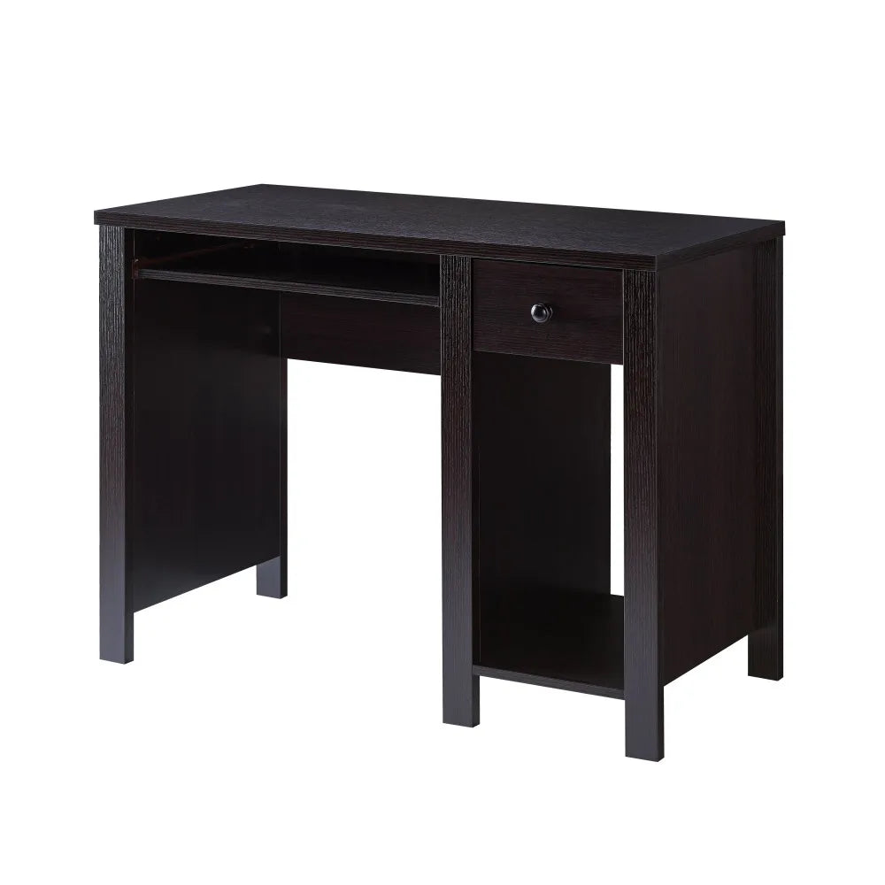 Student desk with hutch home office desk 39"W Compact desk Writing Desk Laptop Desk Red Cocoa Espresso One drawer Keyboard Drawer
