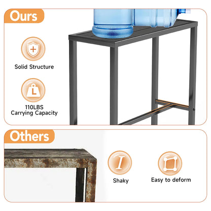 110LBS Outdoor Long Table Black Camping Desk Barbecue Table Picnic