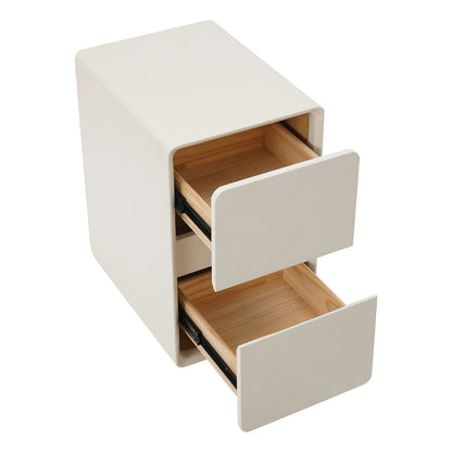 Modern Bedside Cabinet, Nightstand Storage Cabinet for The Bedroom, Side Table with 2-drawers, House Furnishings
