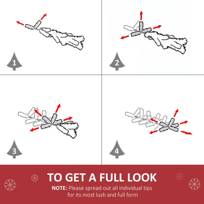 6 ft Tall Prelit Christmas Tree Douglas Fir Artificial Christmas Tree with Realistic Branches 250 Warm White LED Lights and 100