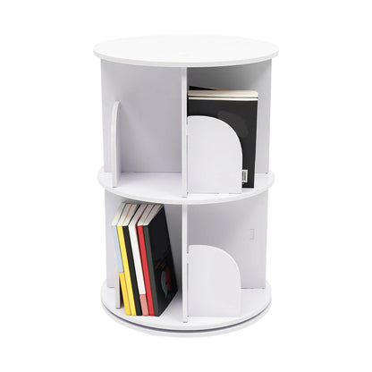 2-Tier Rotating Bookshelf: Stylish Design,