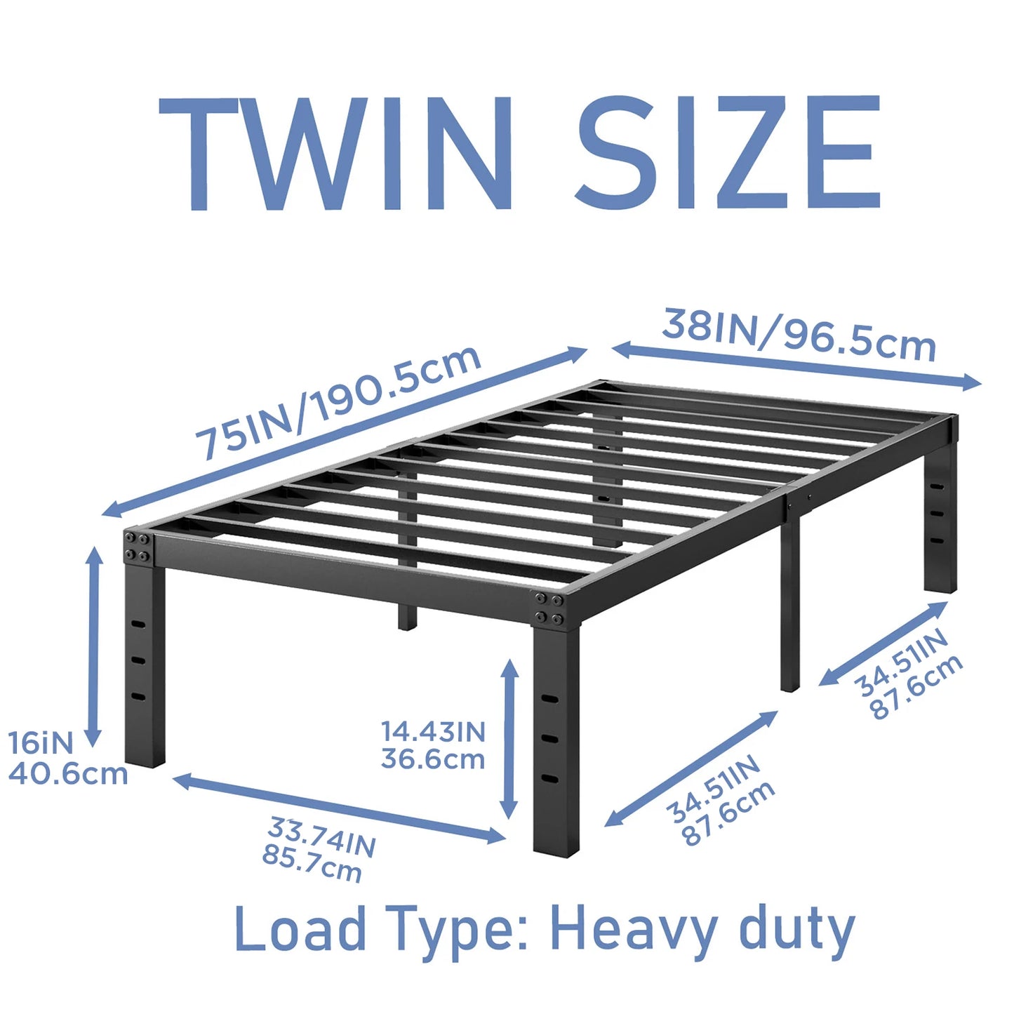 Iron frame bed  Single/double bed