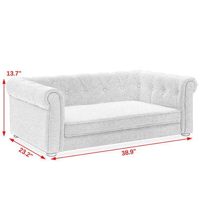 Elegant Rectangle Pet Bed for Medium and Large Dogs Durable Elevated Dog Sofa Bed