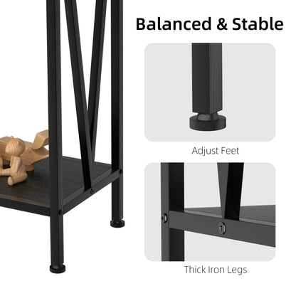 2-Tier Narrow Console Sofa Side Table for Entryway Hallway Living Room, Premium Entryway Furniture, 42.9in L x 9.8in W x 29.9in