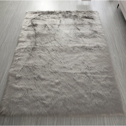 Faux Fur Sheepskin Area Rug Bedroom Blanket Living Room
