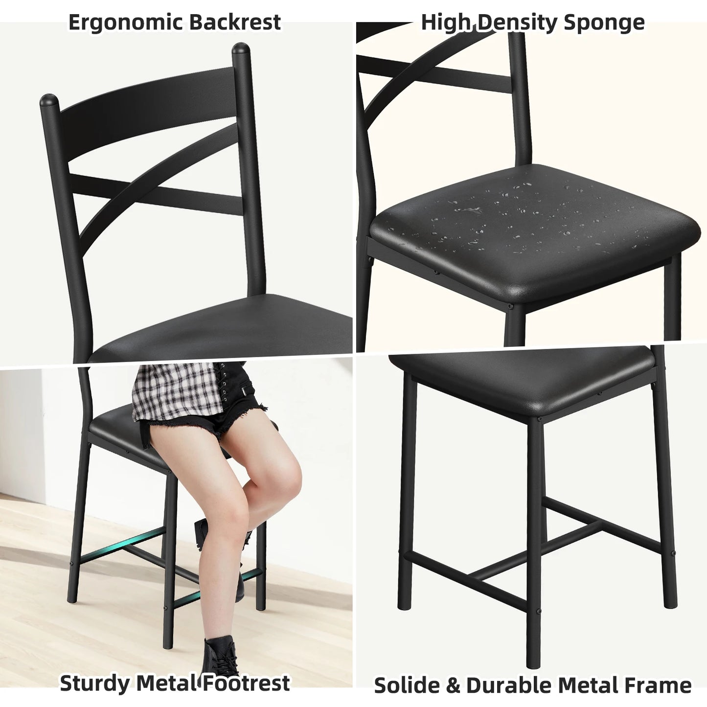 Bar Table and Chairs Storage Shelves